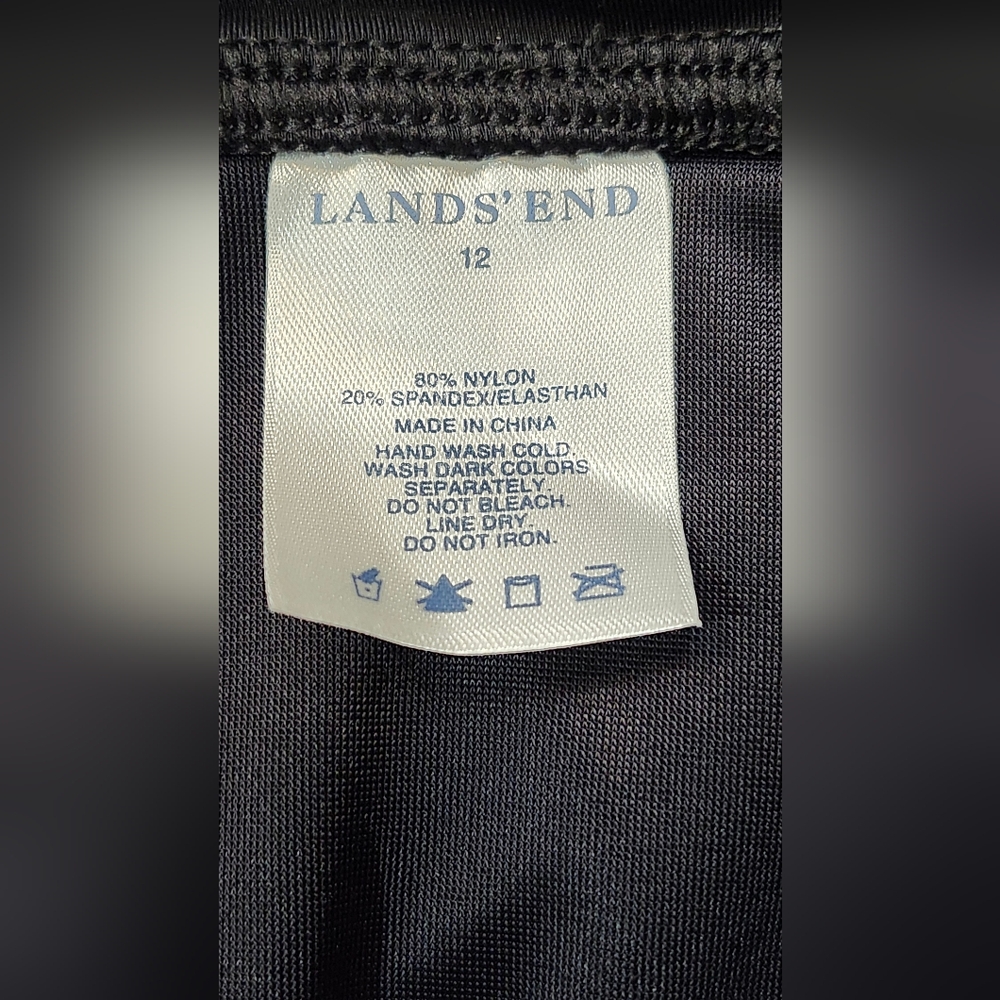 Lands End Black Swim Skirt Bottoms Womens Size 12 - Picture 4 of 4